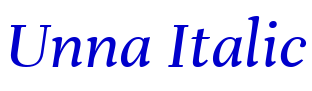 Unna Italic police de caractère